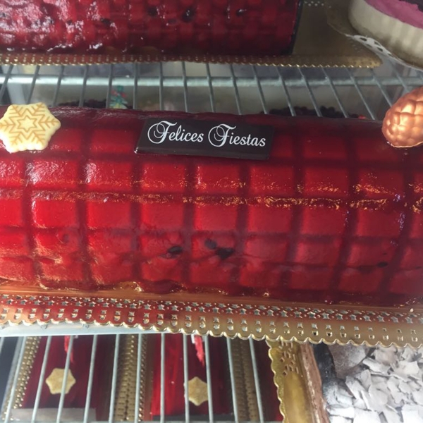 Tronco de Navidad de frutos rojos